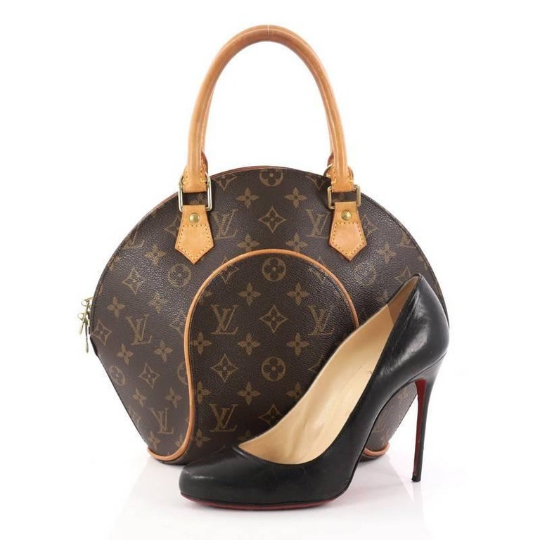 Louis Vuitton Ellipse BB Handbag Monogram Canvas Gold Color