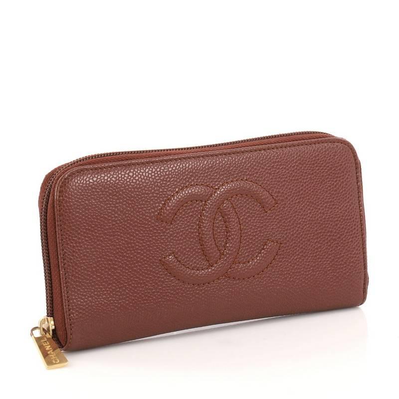 chanel long zipped wallet