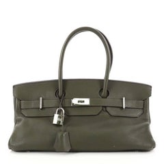 Hermes Birkin JPG Handbag Vert Olive Clemence with Palladium Hardware 42