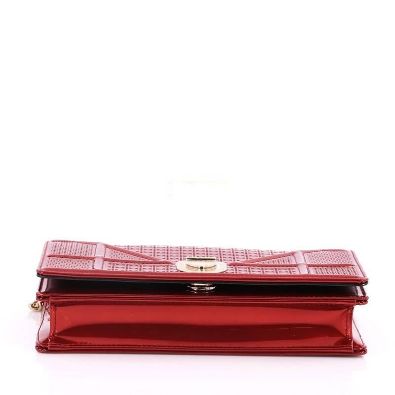 Women's Christian Dior Diorama Wallet on Chain Cannage Embossed Calfskin