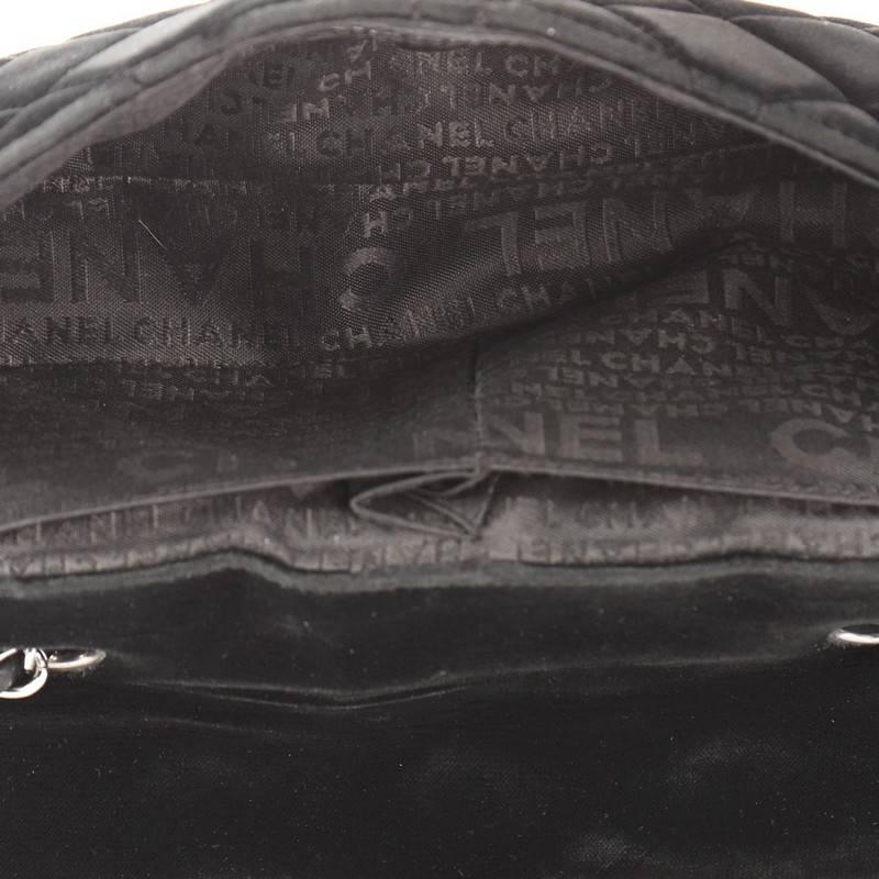 Chanel Vintage CC Flap Bag Quilted Velvet East West 1