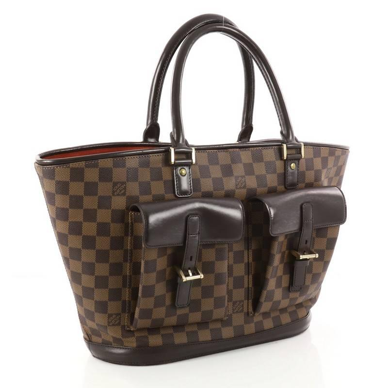 Black Louis Vuitton Manosque Damier GM Handbag 