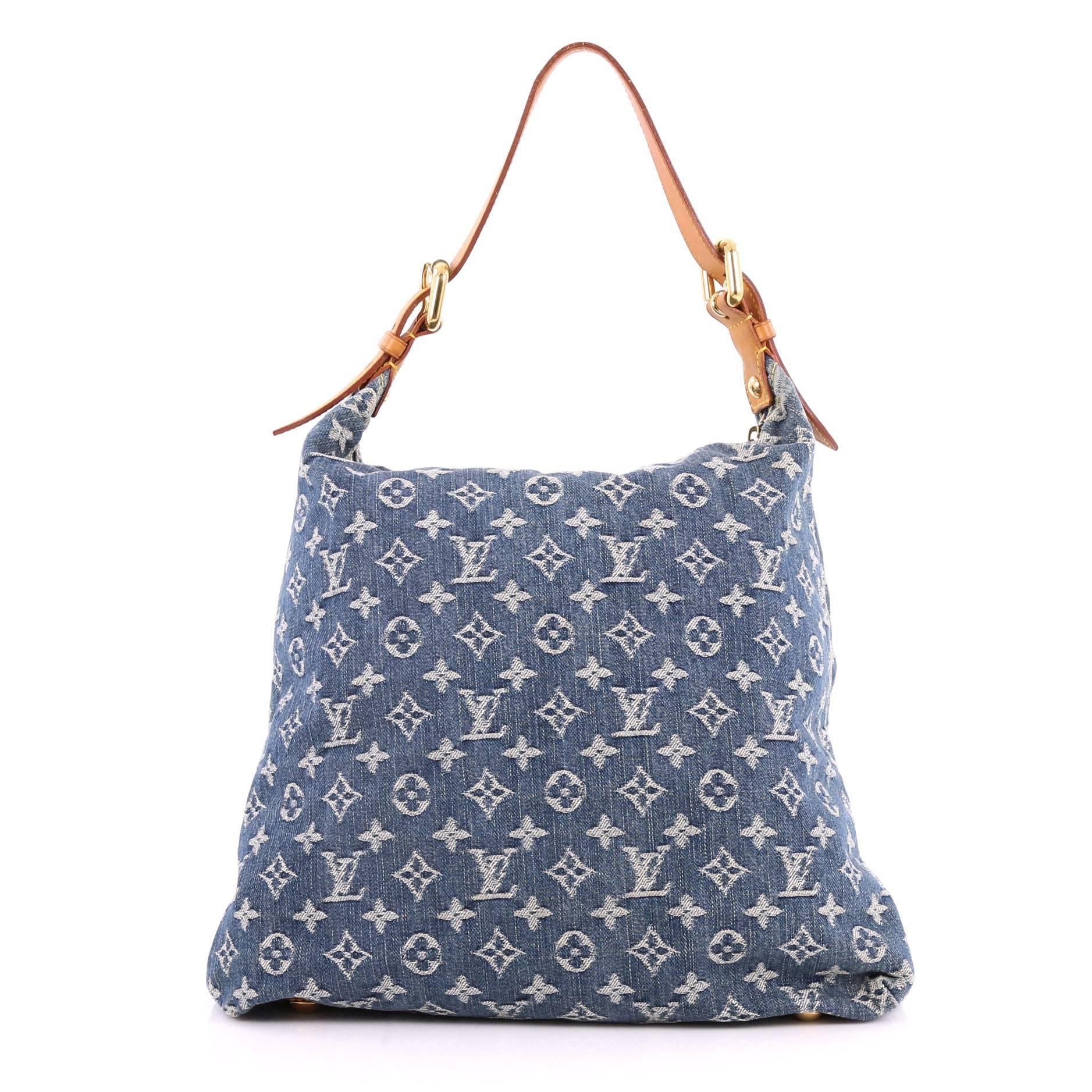 Louis Vuitton Baggy Handbag Denim GM In Good Condition In NY, NY