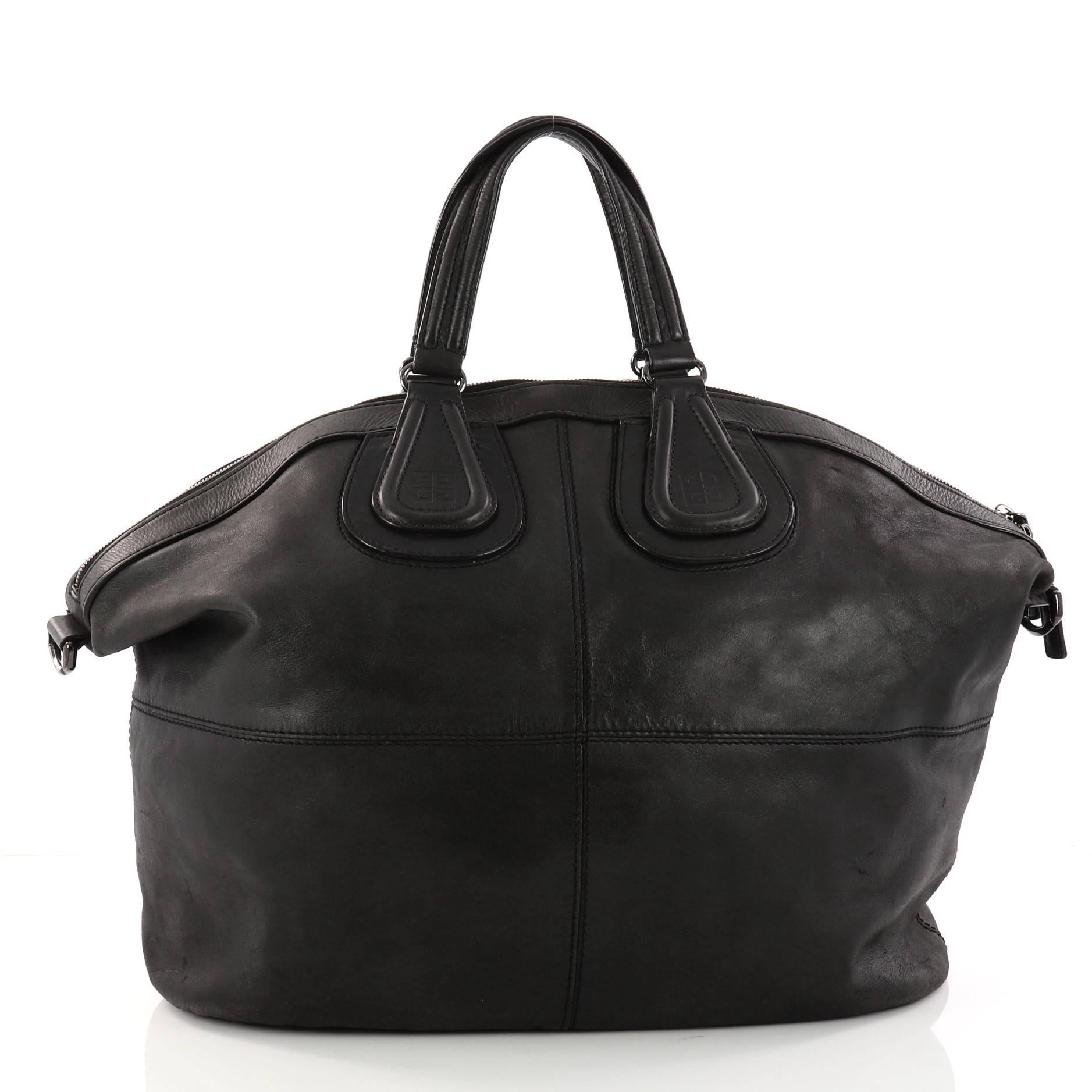 Givenchy Nightingale Satchel Leather Large In Good Condition In NY, NY