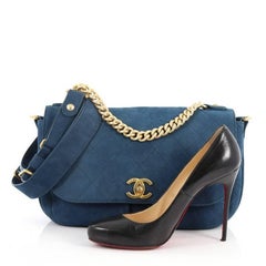 Chanel Paris in Rome Messenger Bag Quilted Nubuck Small