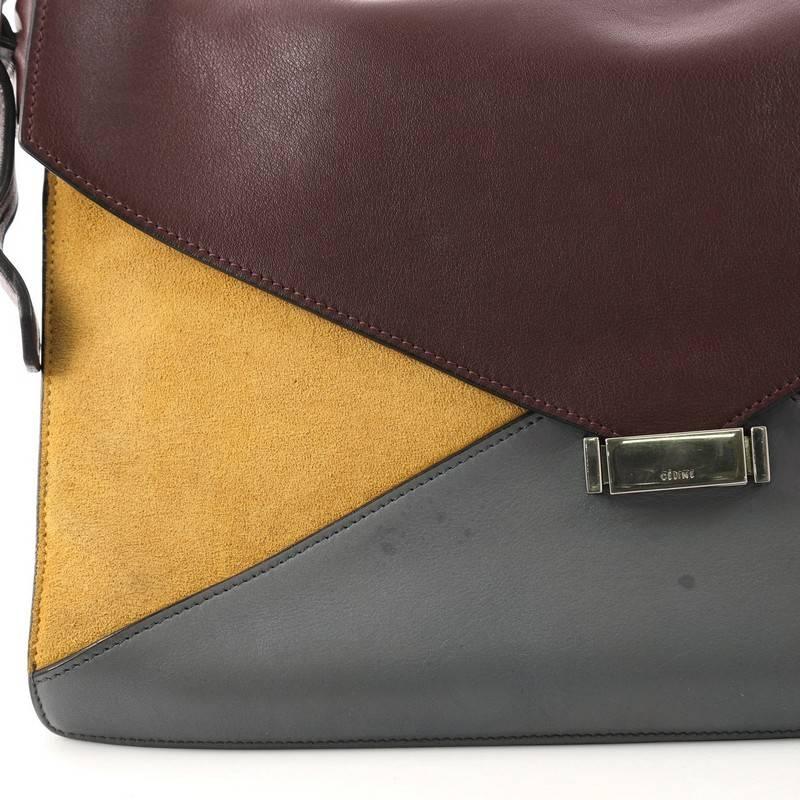 Celine Diamond Shoulder Bag Leather and Suede Medium 1