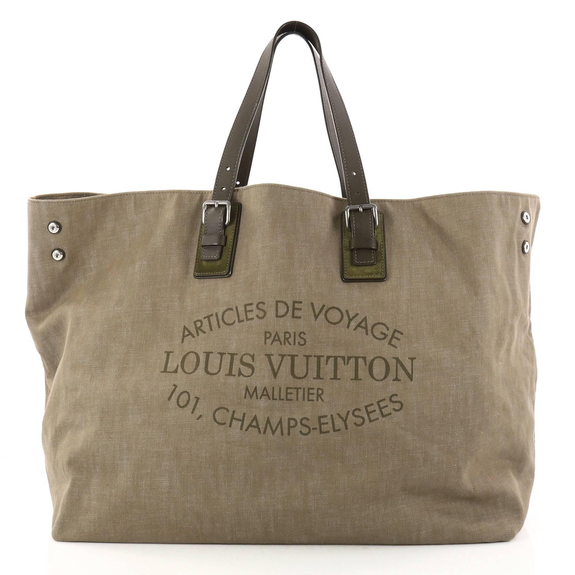 Louis Vuitton Articles de Voyage Cabas Denim XL at 1stDibs