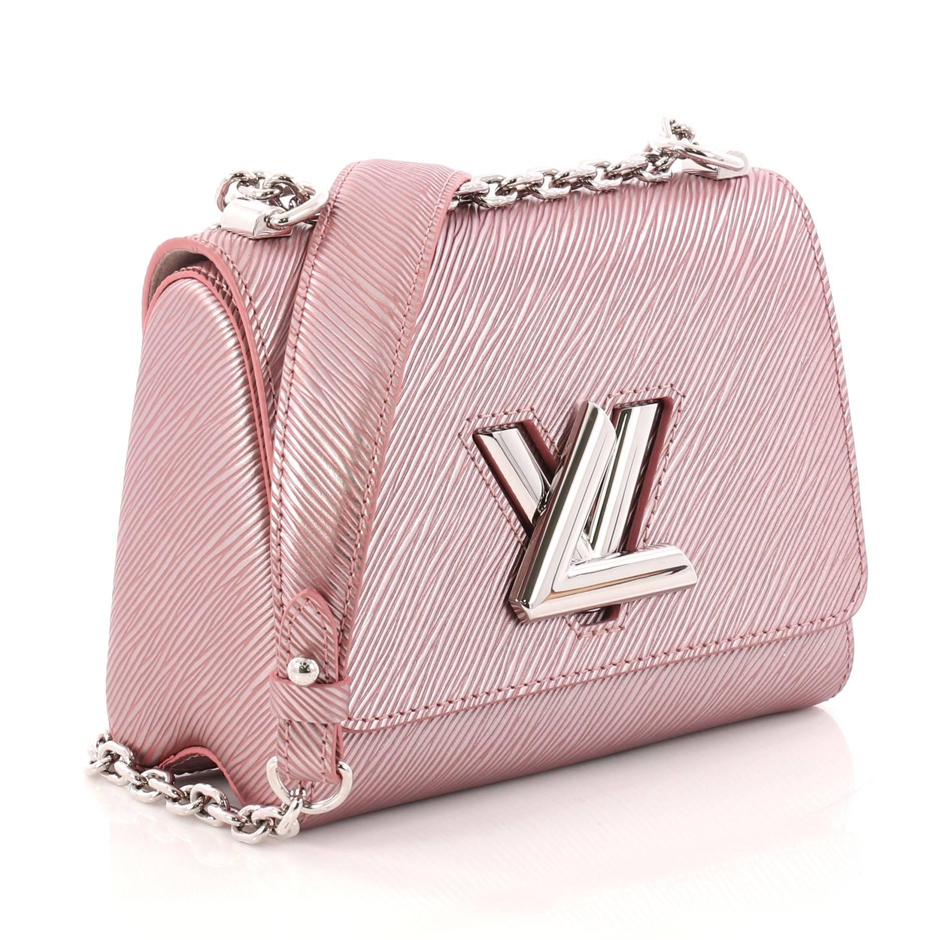 Brown Louis Vuitton Twist Handbag Epi Leather PM 