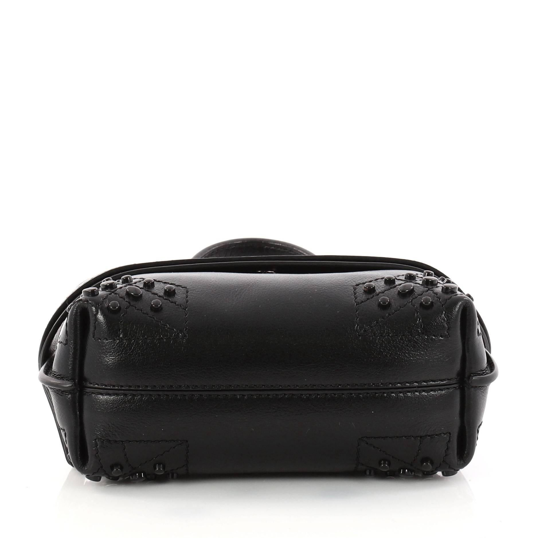 Tod's Studded Convertible Wave Charm Bag Leather In Excellent Condition In NY, NY