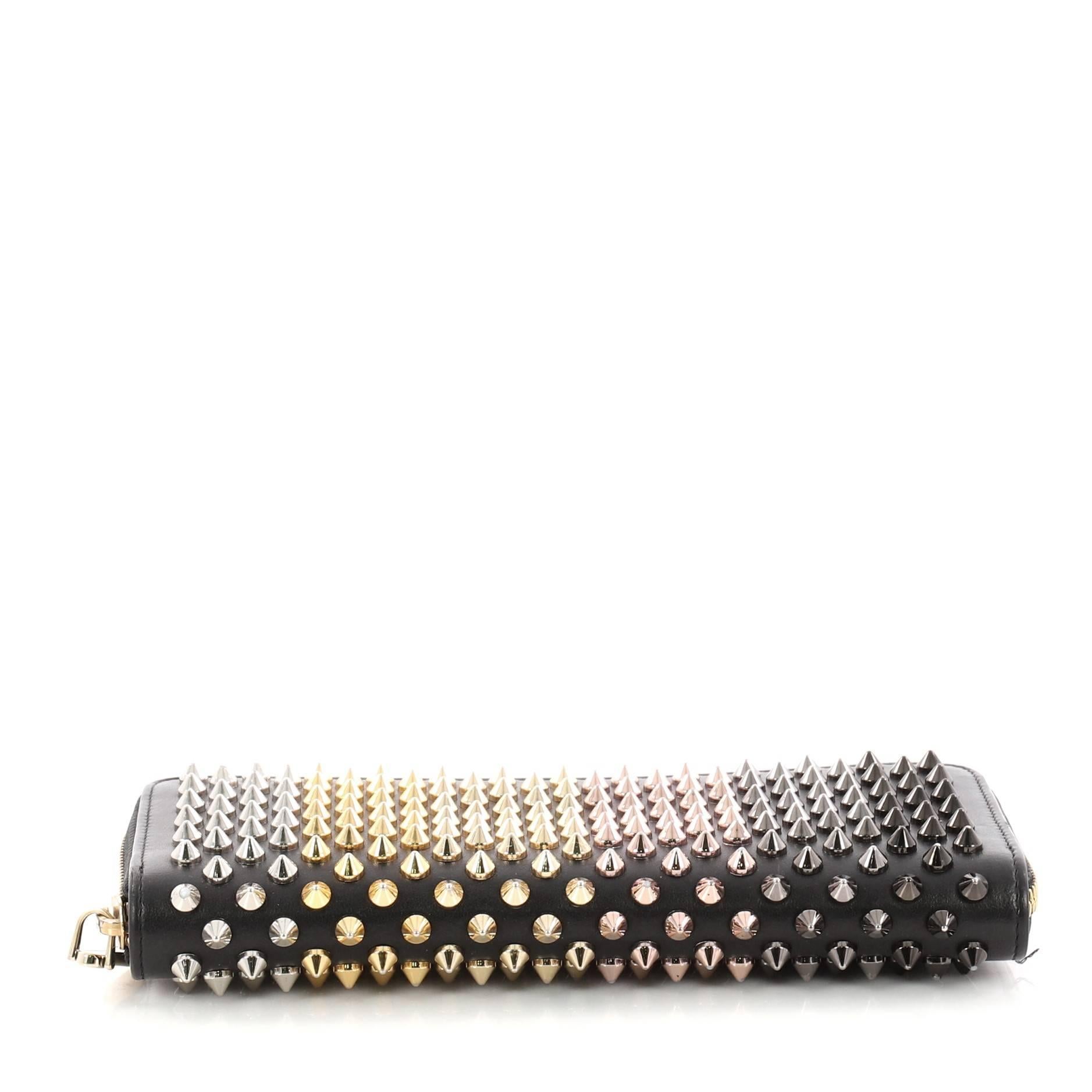 Women's Christian Louboutin Panettone Wallet Spiked Leather