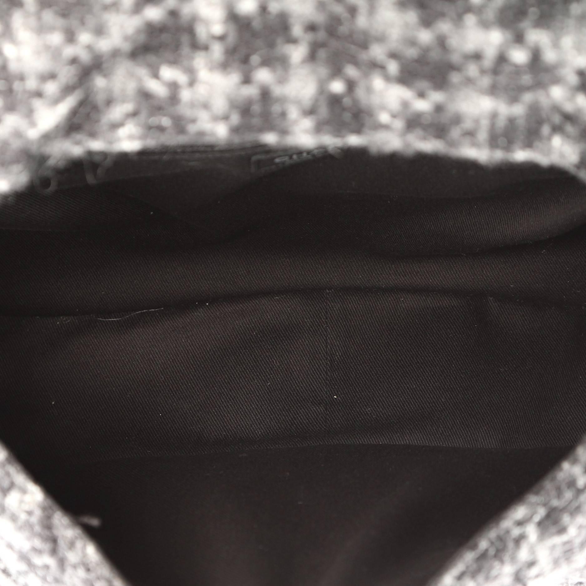 Chanel CC Flap Satchel Quilted Tweed Medium 1