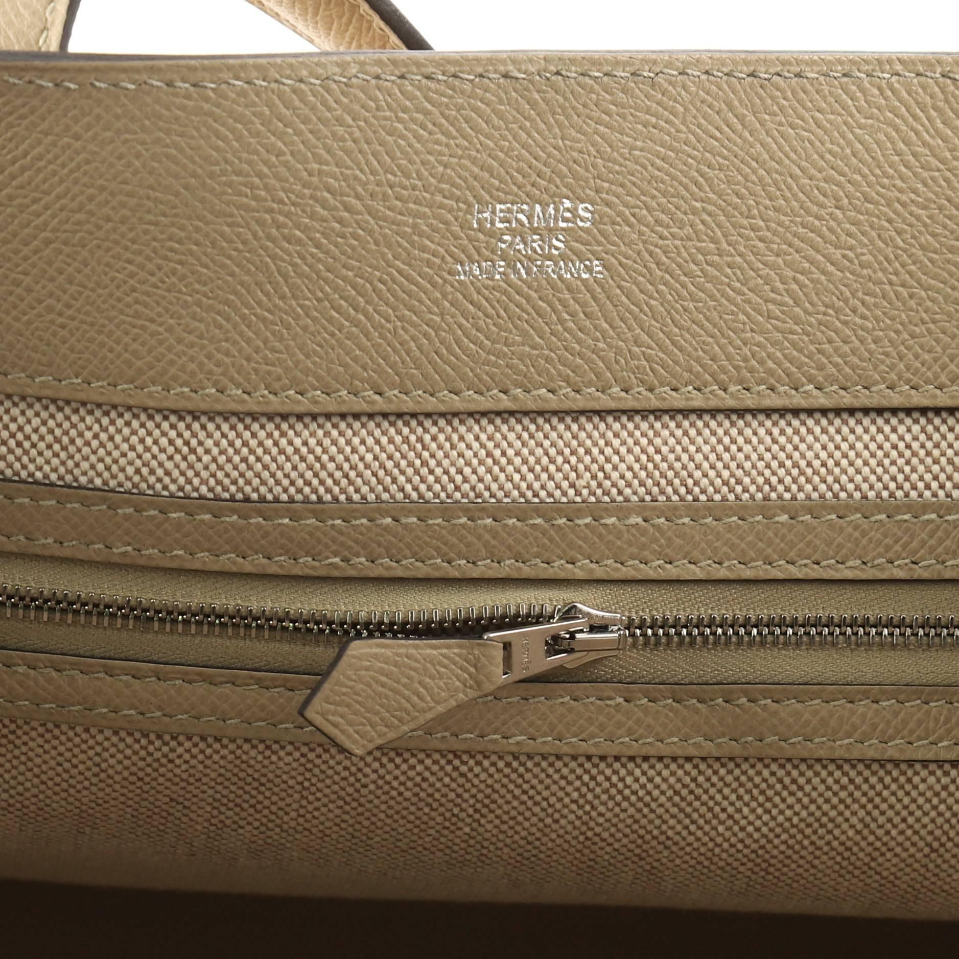 Beige Hermes Maxibox Cabas Evercolor with Epsom 36