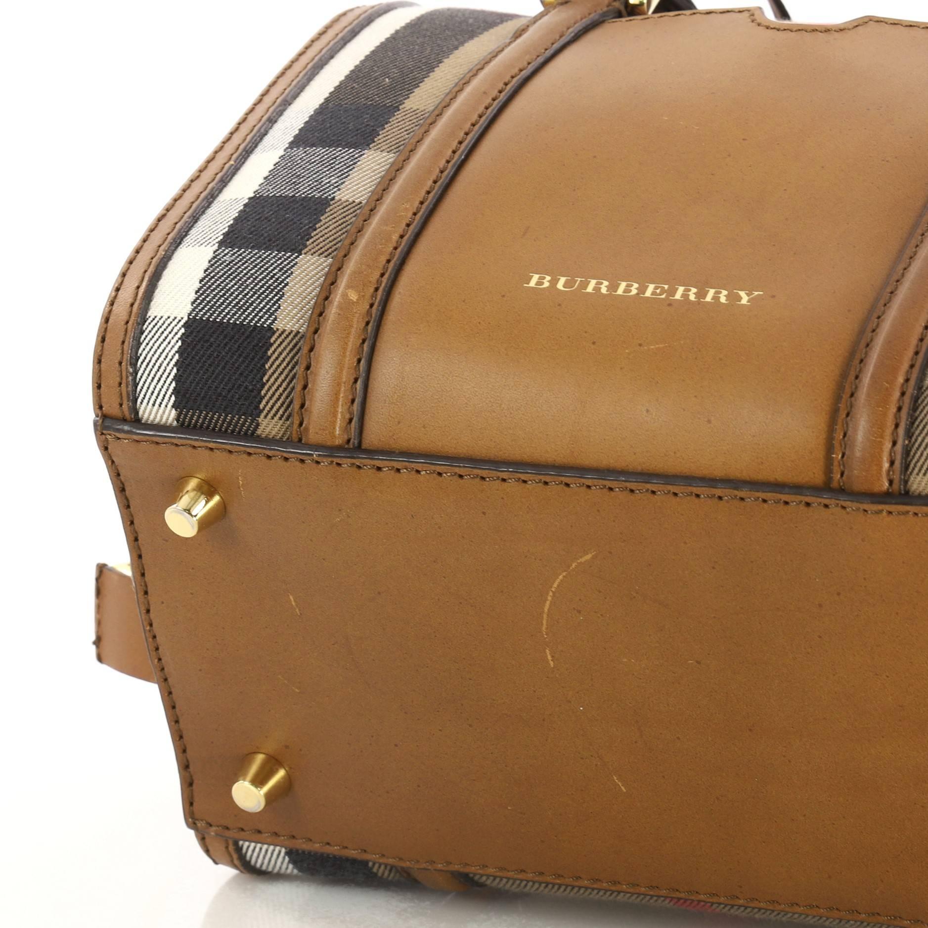 Burberry Alchester Convertible Satchel House Check and Leather Small 1