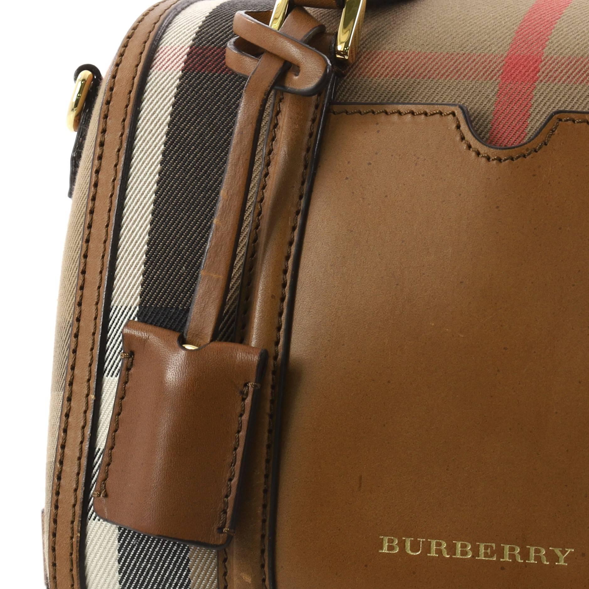 Burberry Alchester Convertible Satchel House Check and Leather Small 2