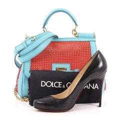 Dolce & Gabbana Miss Sicily Handbag Woven Raffia Small