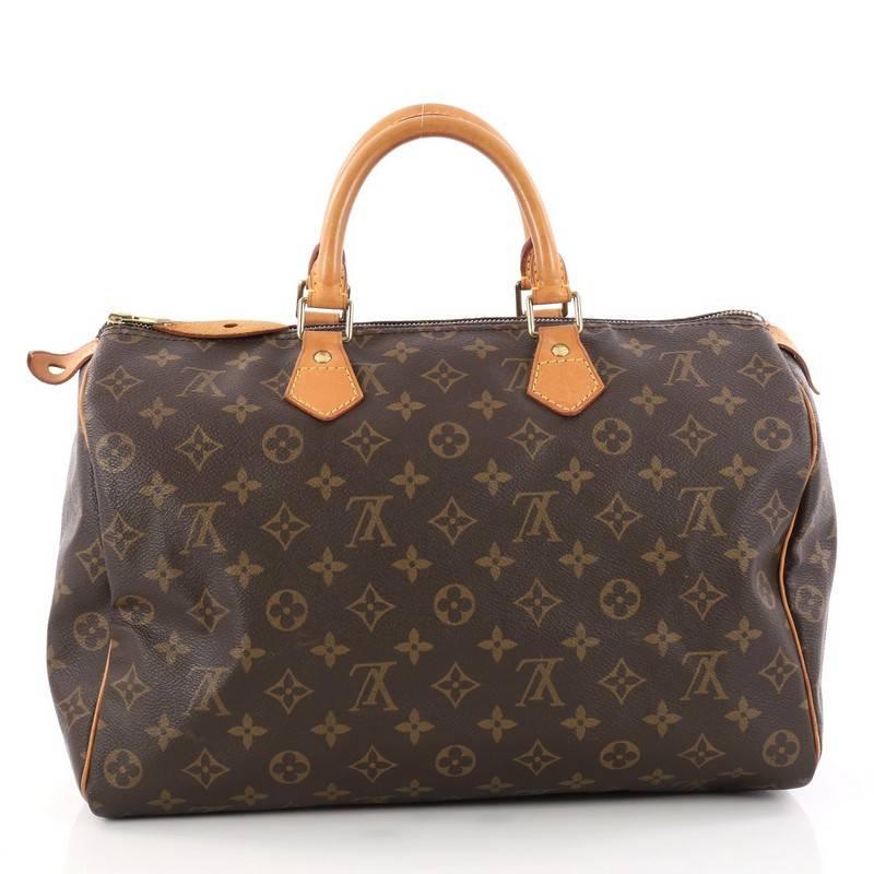 Women's Louis Vuitton Speedy Handbag Monogram Canvas 35