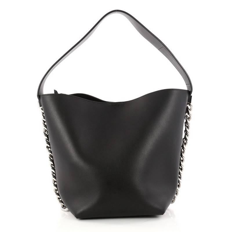 Black Givenchy Infinity Bucket Bag Leather Medium