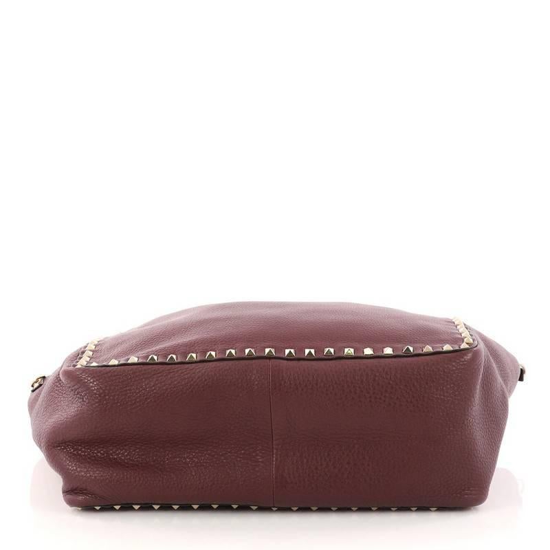 Women's Valentino Rockstud Reversible Convertible Tote Leather Medium 