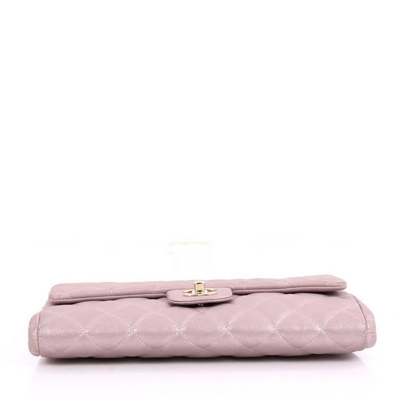 Women's Chanel Clutch with Chain Quilted Pearlescent Calfskin 