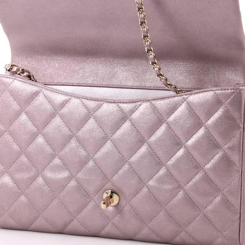 Chanel Clutch with Chain Quilted Pearlescent Calfskin  3