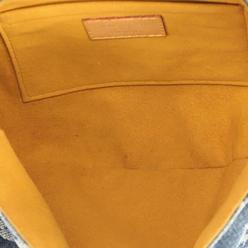 Louis Vuitton Pleaty Handbag Denim Mini 2