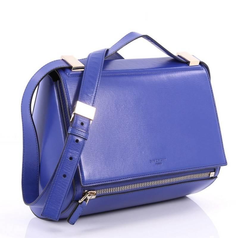 Purple Givenchy Pandora Box Handbag Leather Medium
