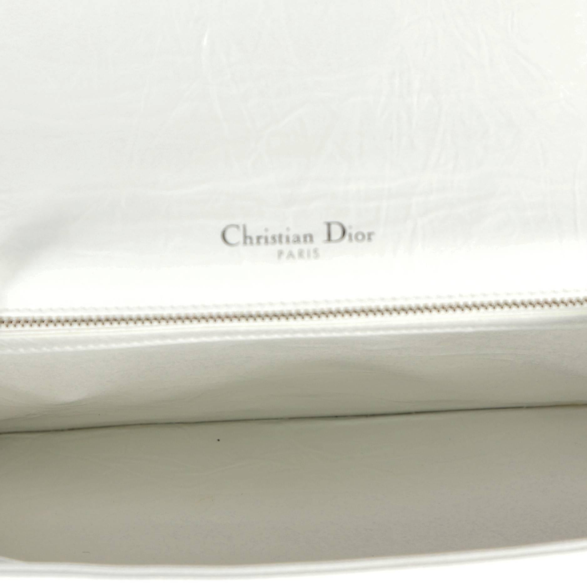 Christian Dior Diorama Clasp Flap Bag Crinkled Lambskin Medium  1