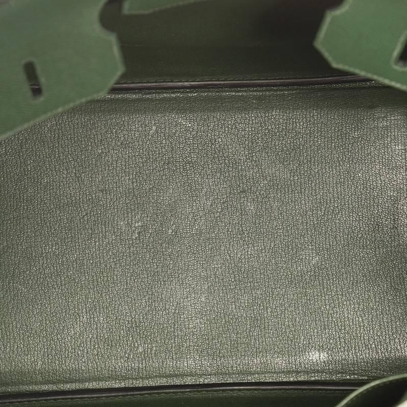 Hermes Vert Anglais Epsom with Palladium Hardware 35 Birkin Handbag  2