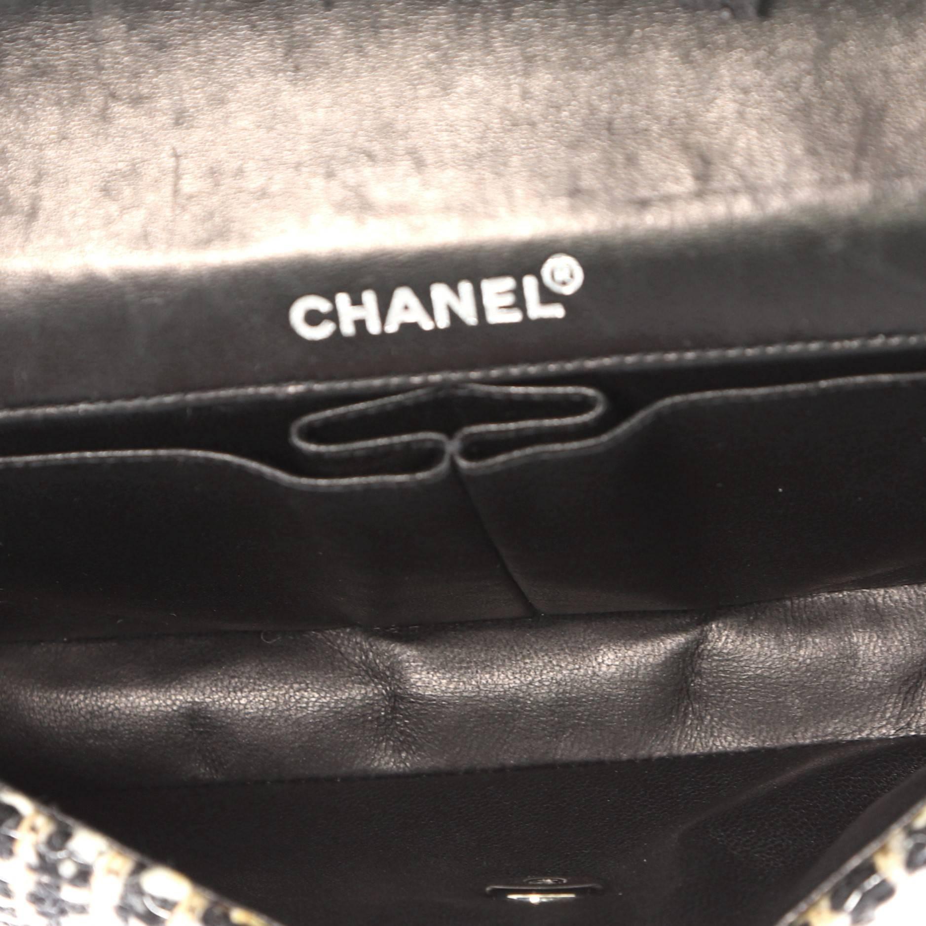 Chanel Vintage CC Chain Flap Bag Tweed East West  In Good Condition In NY, NY