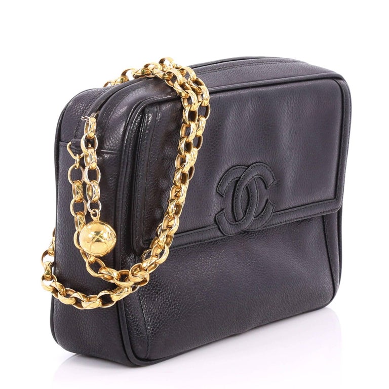 Chanel Vintage Front Pocket CC Camera Bag Caviar Small at 1stDibs chanel camera bag caviar
