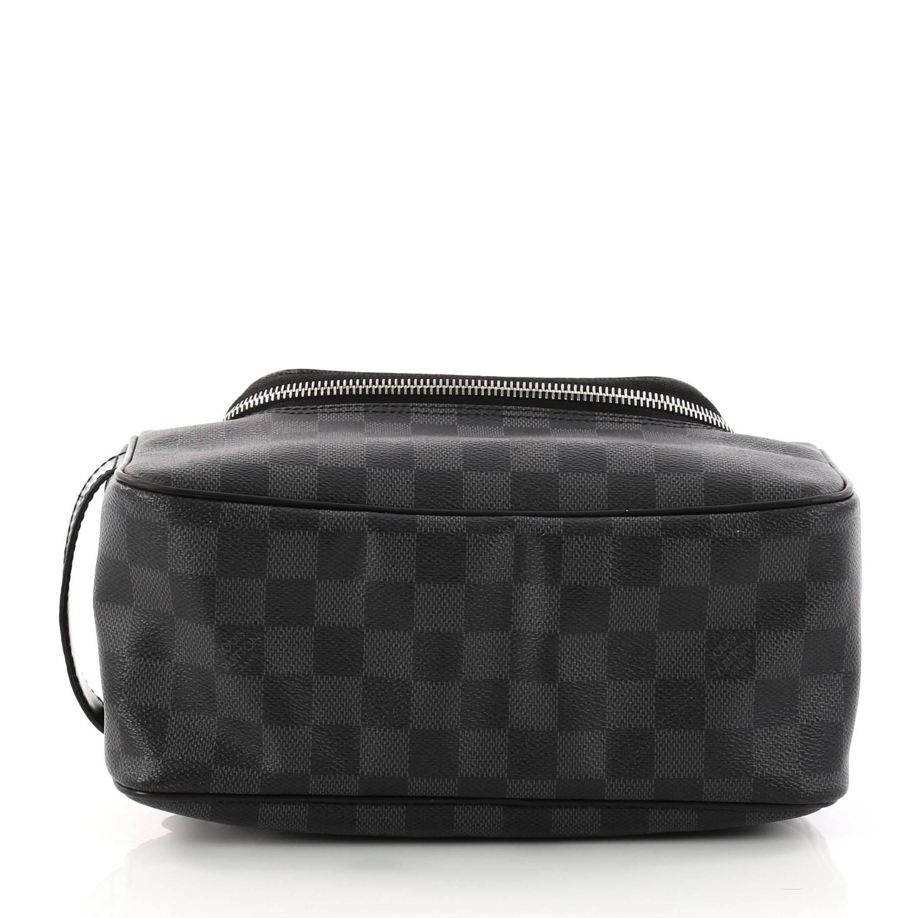 Louis Vuitton Toiletry Pouch Damier Graphite In Good Condition In NY, NY