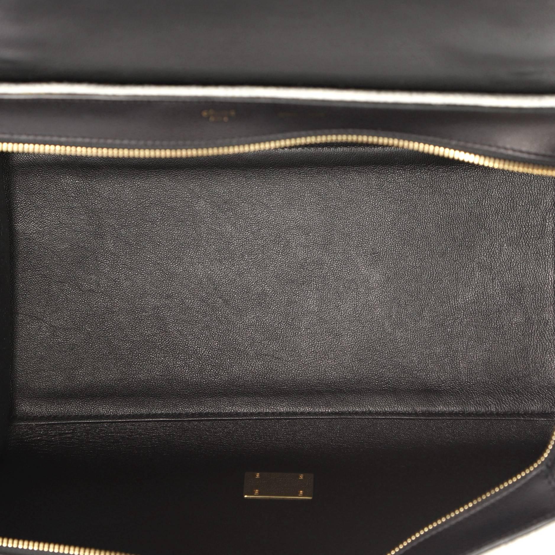 Celine Trapeze Handbag Leather and Felt Medium 1