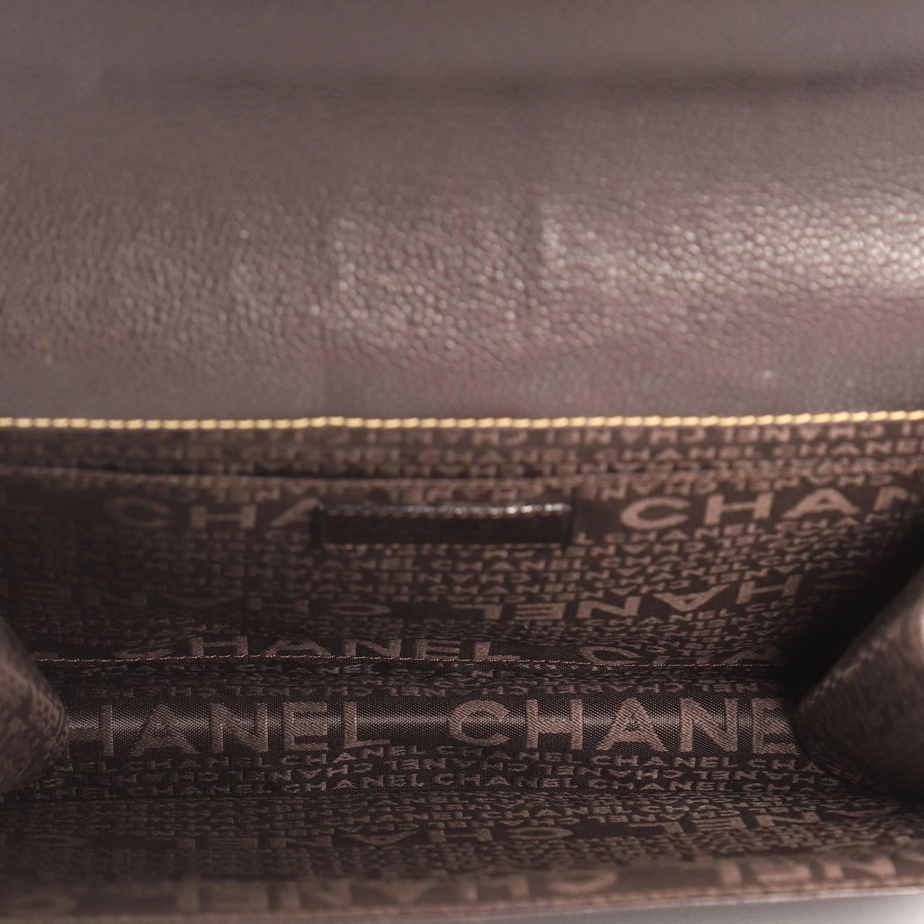 Chanel Vintage Mademoiselle Lock Pocket Flap Bag Caviar Small 1