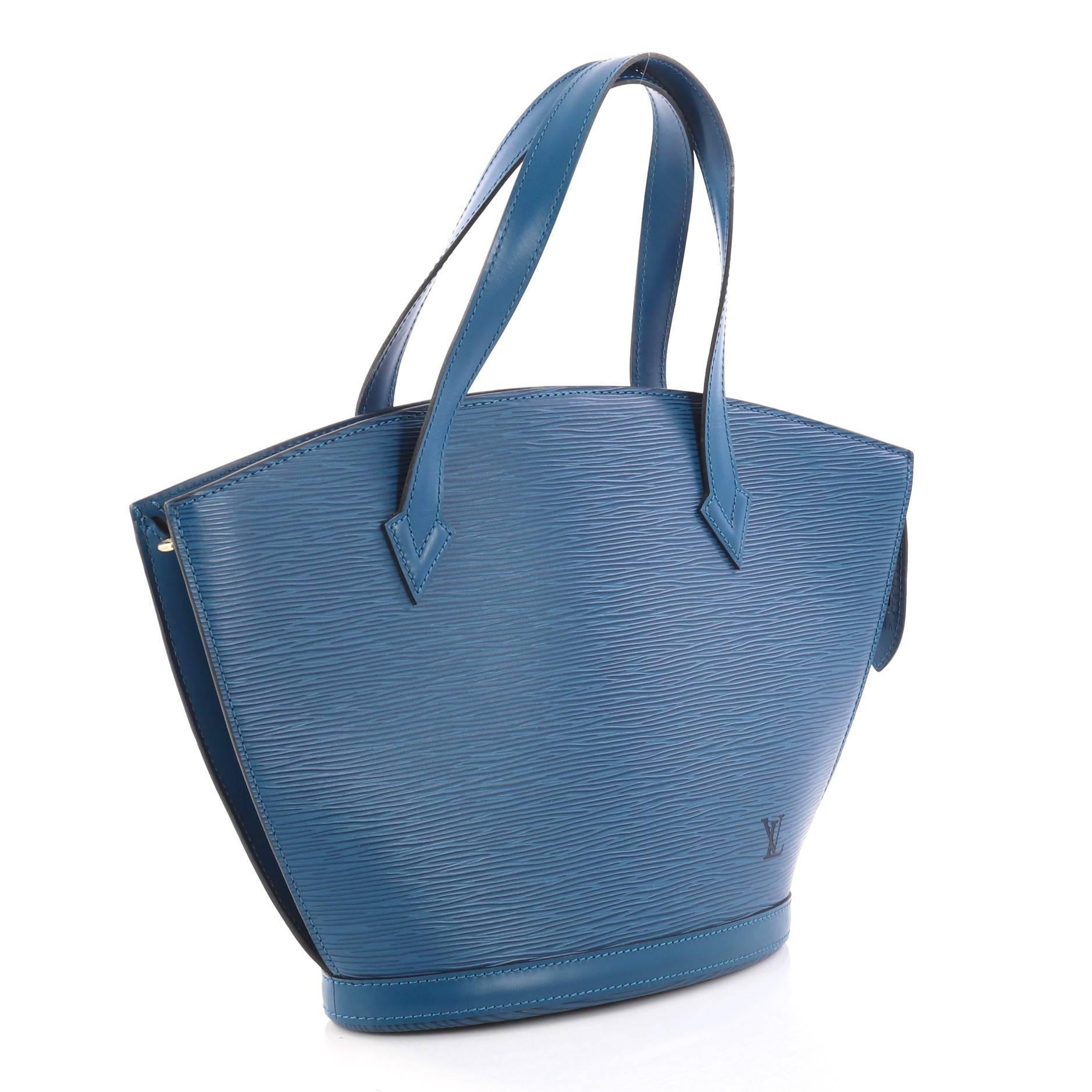 Blue Louis Vuitton Saint Jacques Handbag Epi Leather PM