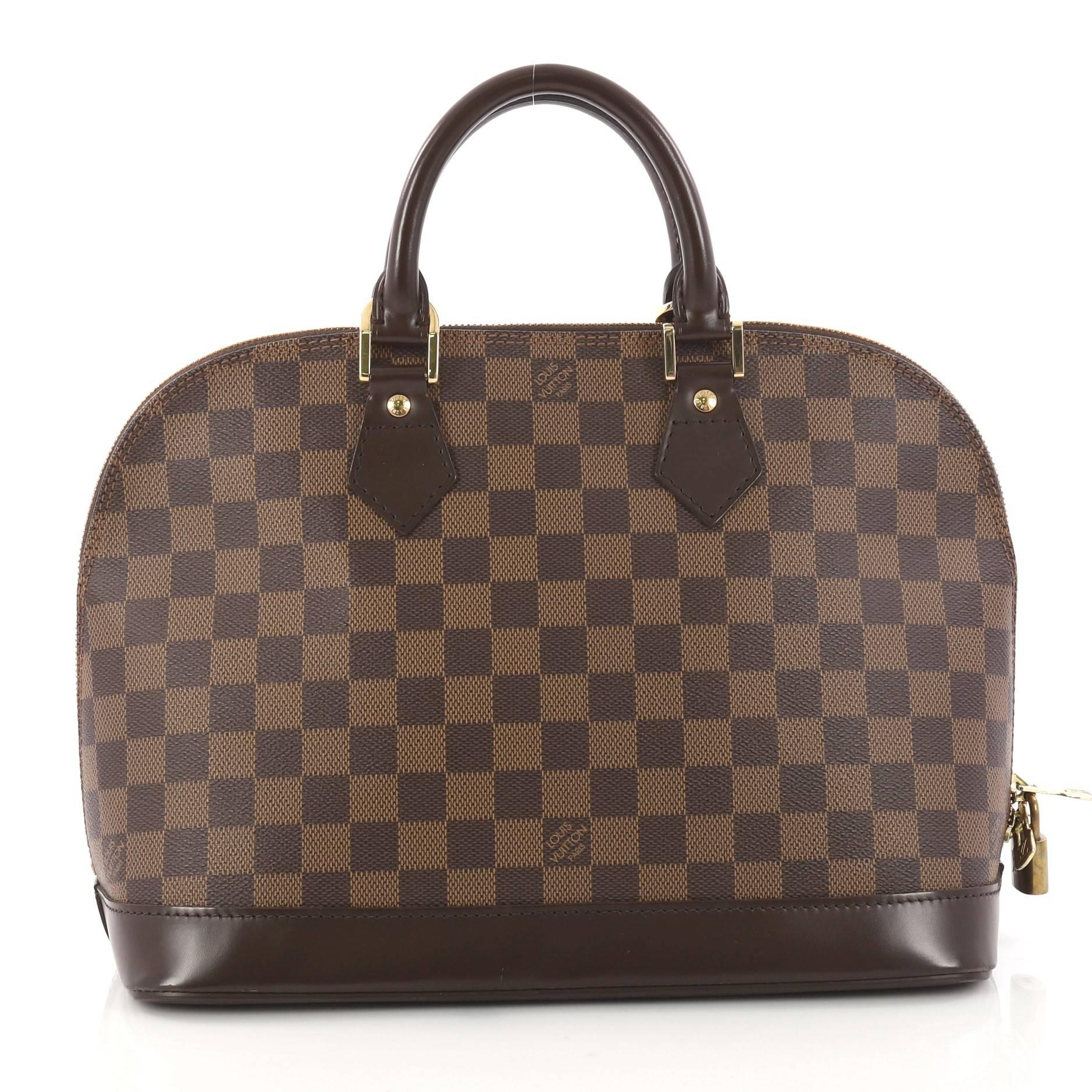 Louis Vuitton Vintage Alma Handbag Damier PM In Good Condition In NY, NY