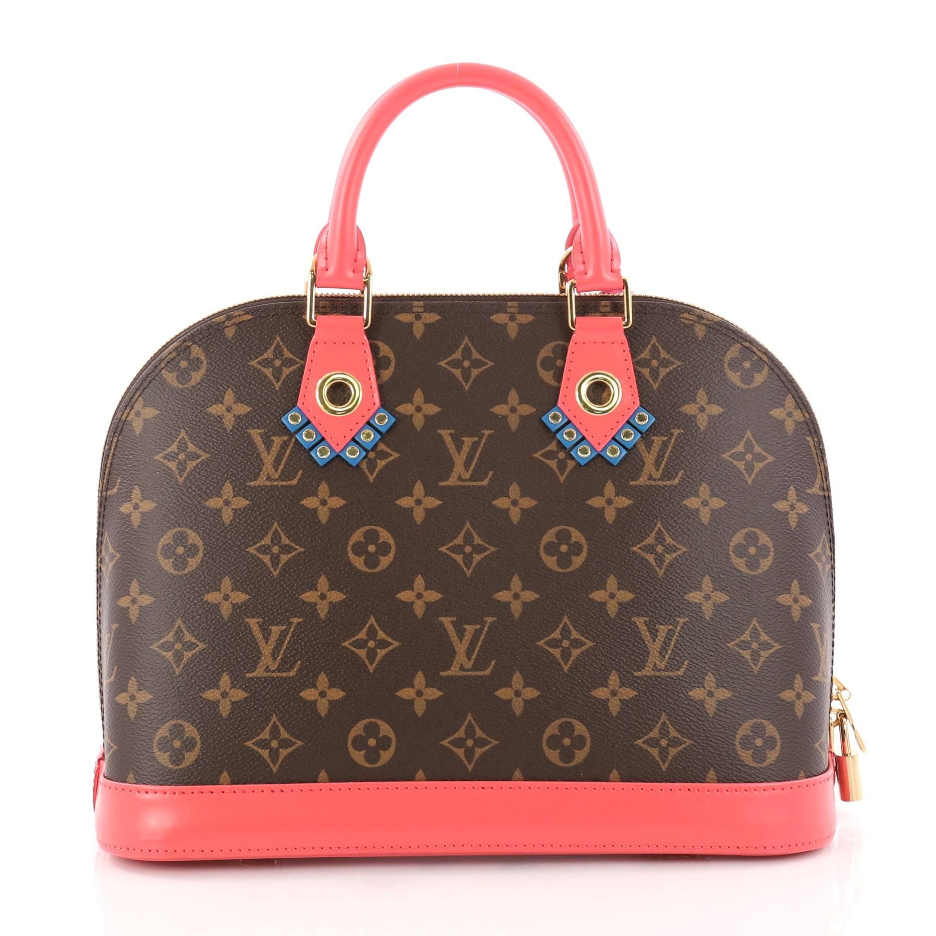 Black Louis Vuitton Alma Handbag Limited Edition Totem Monogram Canvas PM