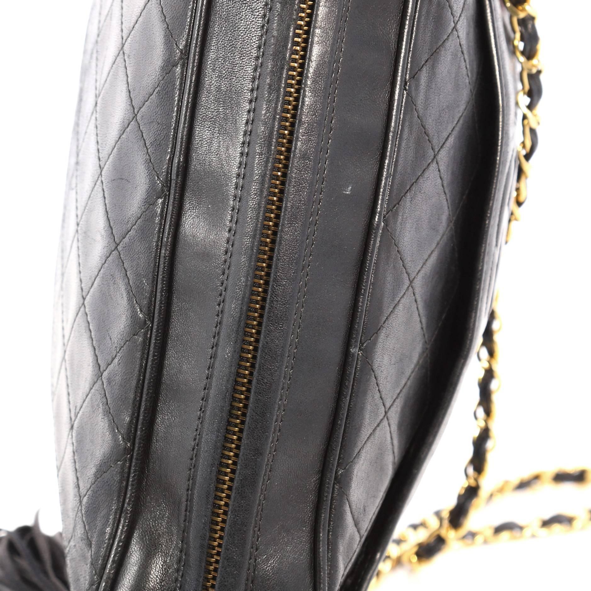 Chanel Vintage Camera Tassel Bag Quilted Leather Medium 1