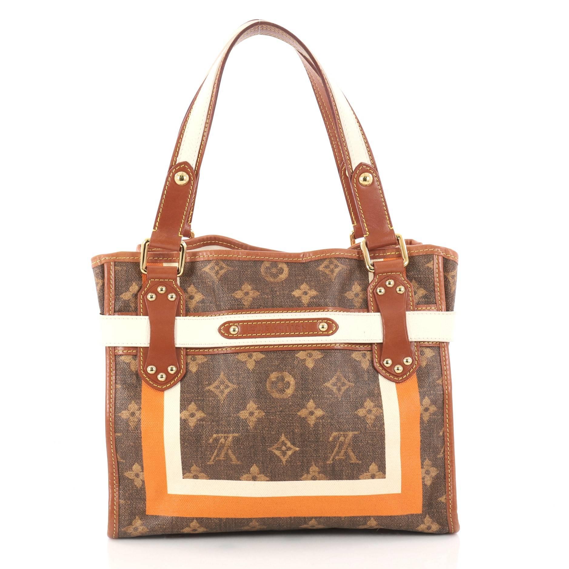 Louis Vuitton Tisse Sac Handbag Limited Edition Monogram Canvas Rayures PM In Good Condition In NY, NY