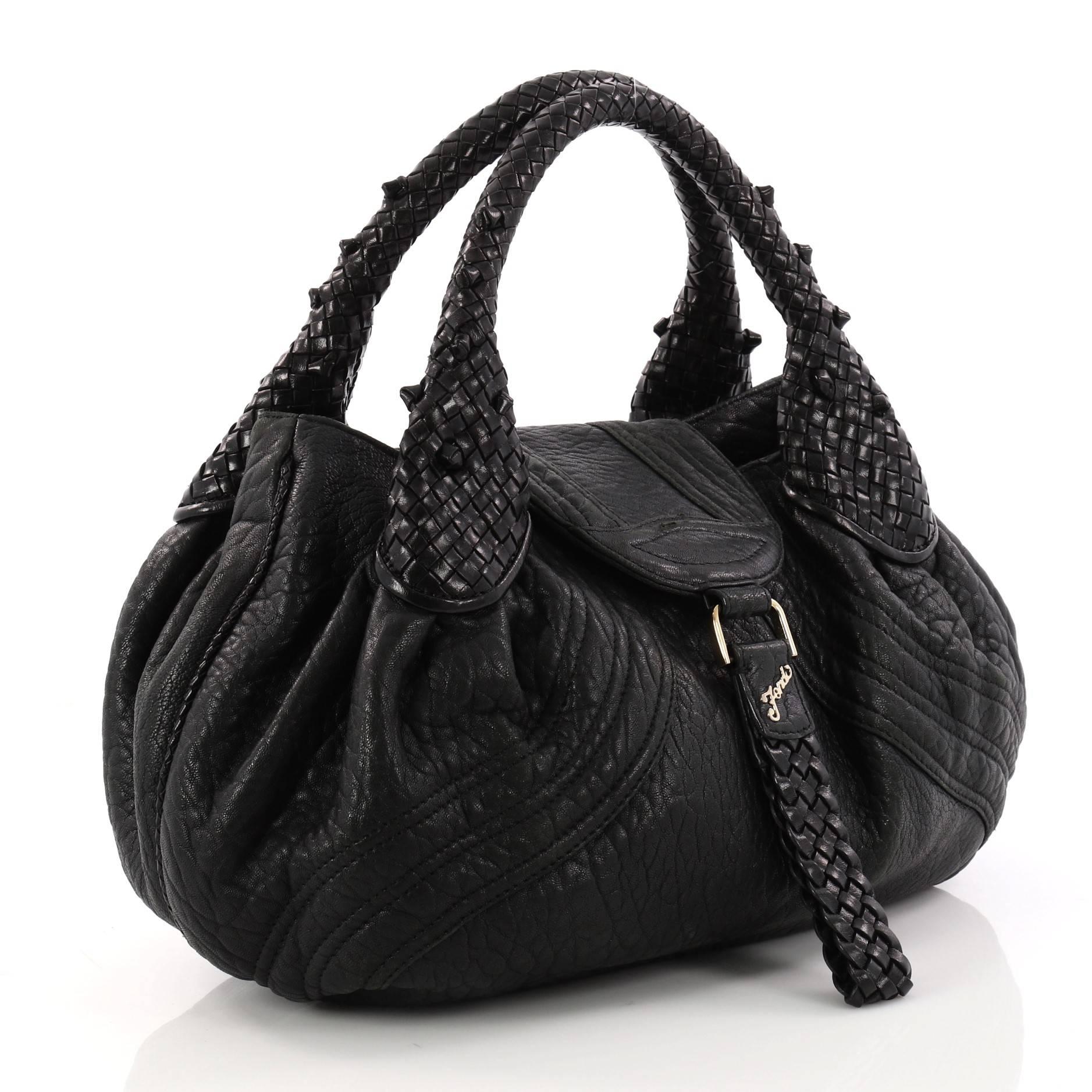 Black Fendi Spy Bag Leather Mini