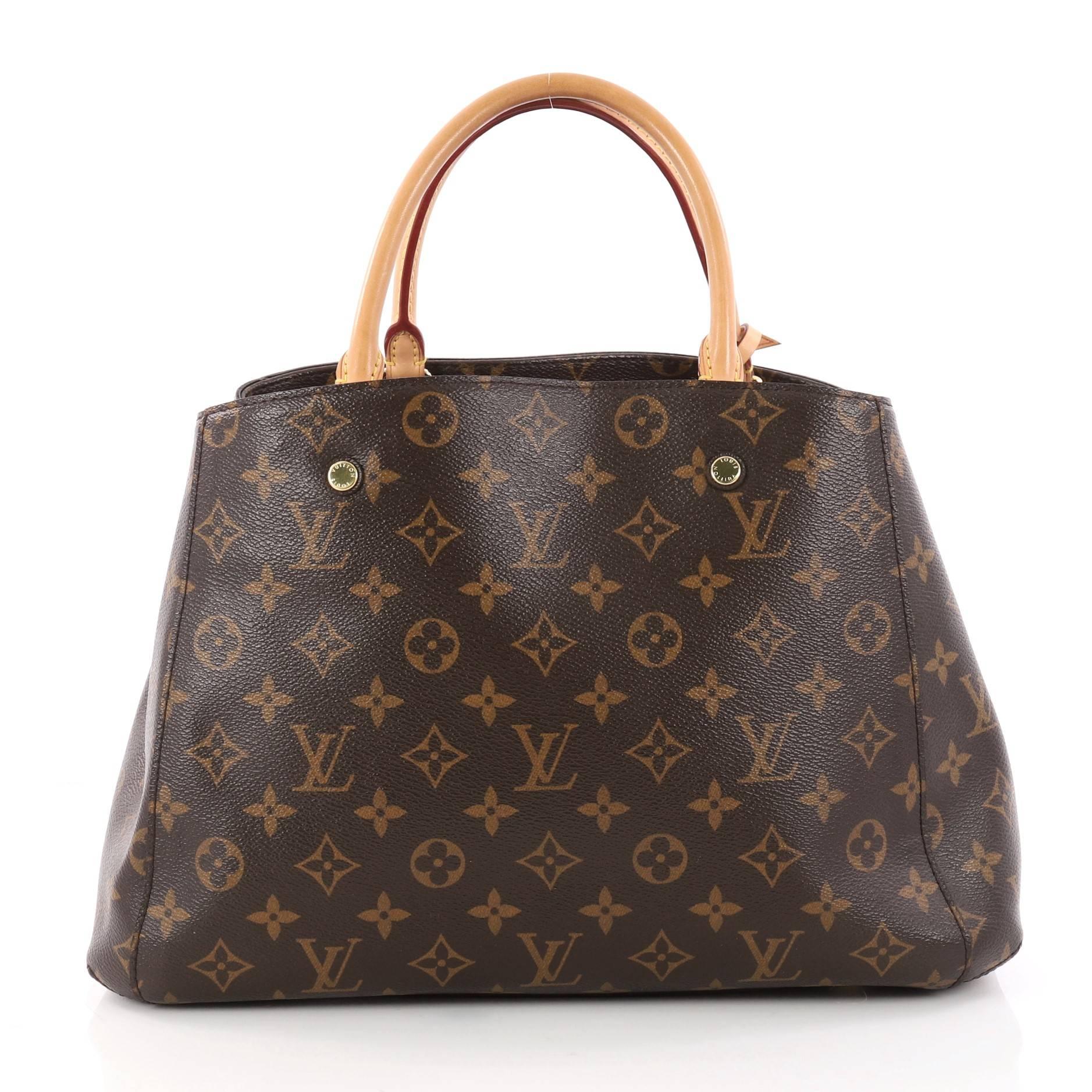 Louis Vuitton Montaigne Handbag Monogram Canvas MM In Good Condition In NY, NY