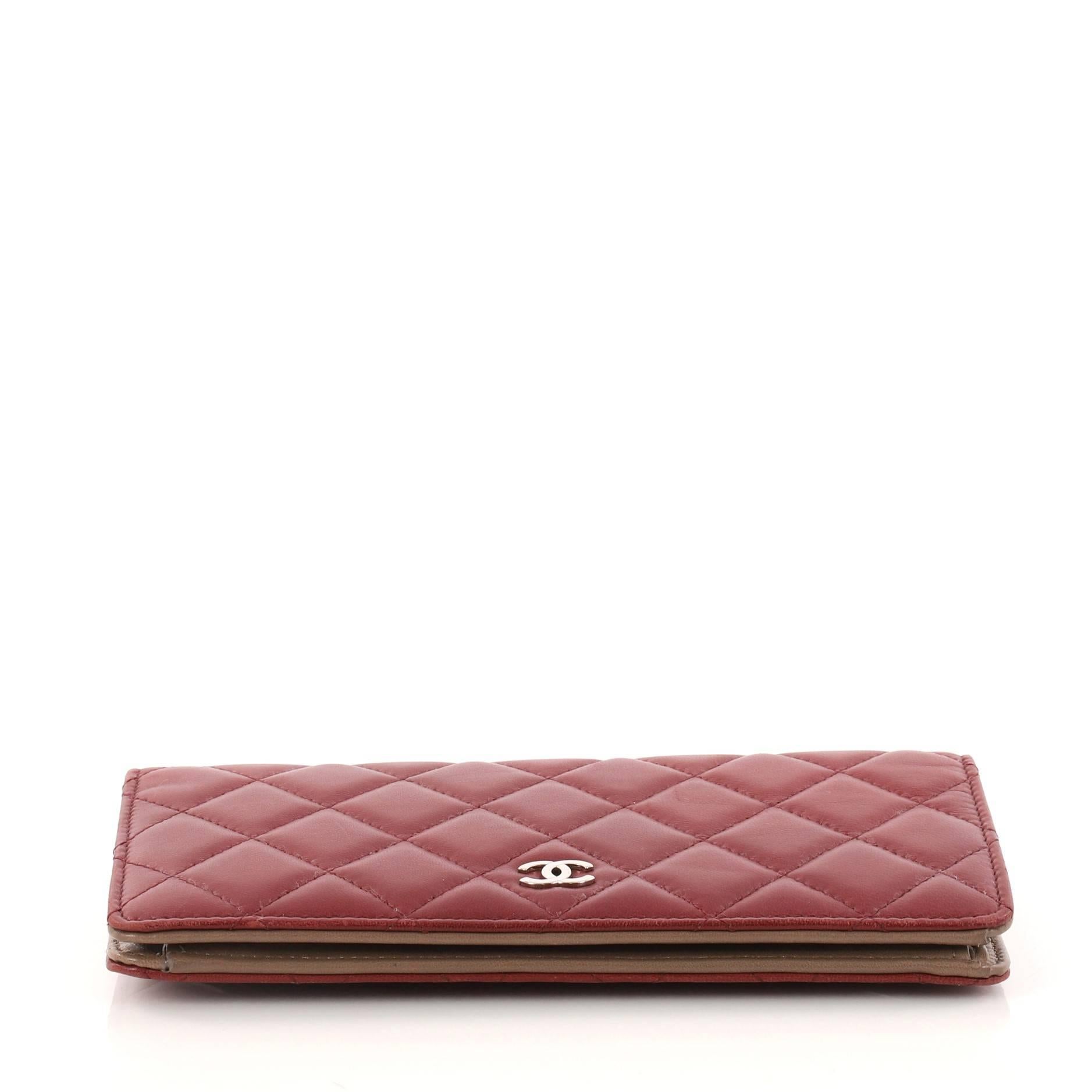 Women's  Chanel L-Yen Wallet Quilted Lambskin Long