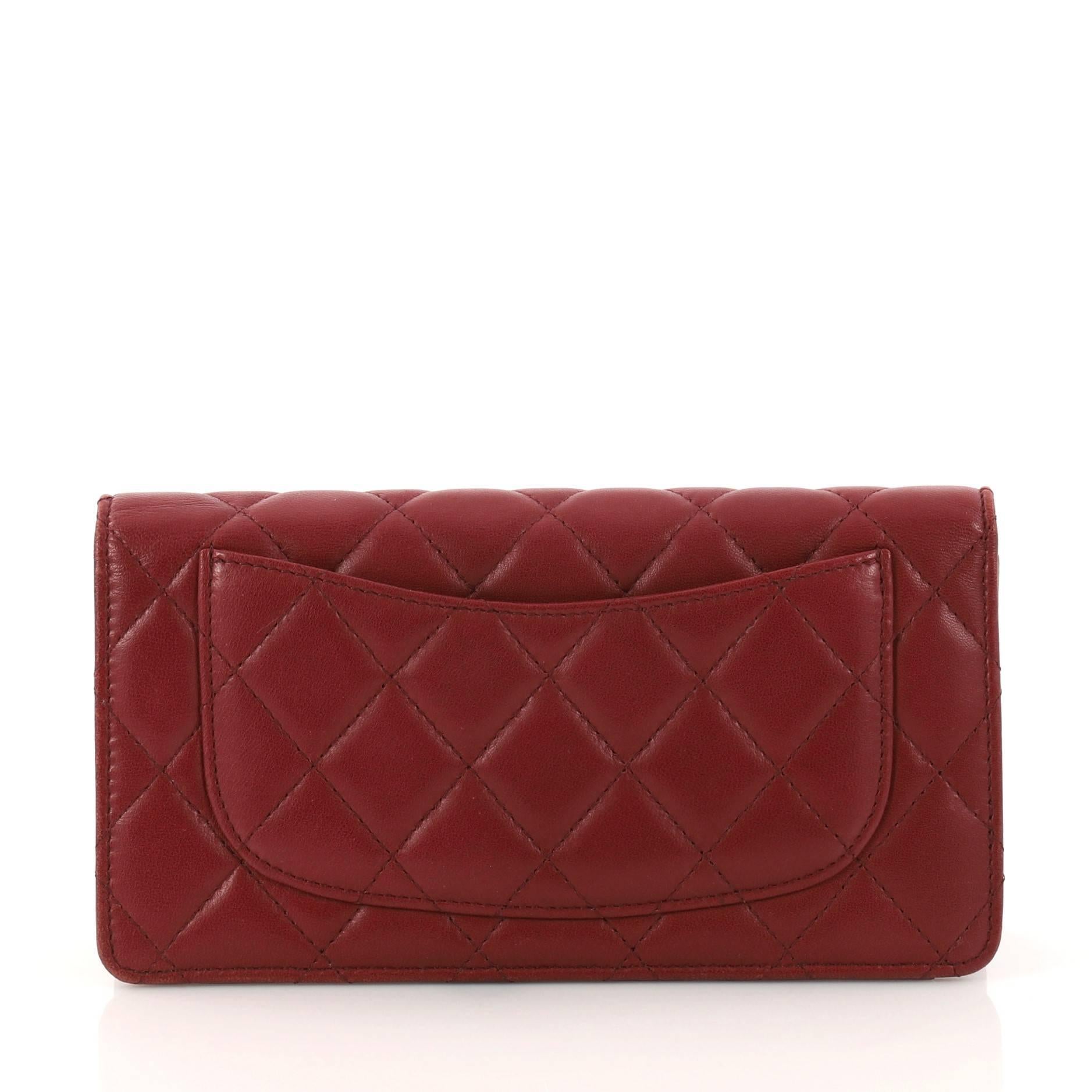  Chanel L-Yen Wallet Quilted Lambskin Long In Good Condition In NY, NY