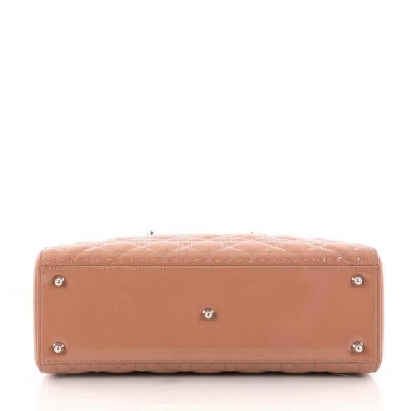 Women's Christian Dior Lady Dior Handbag Cannage Quilt Patent Large