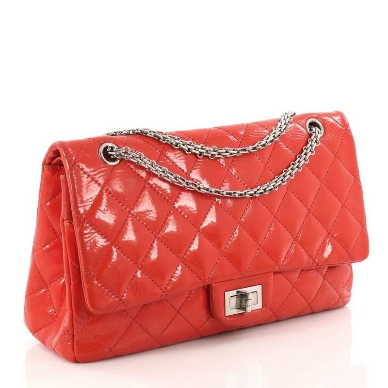 Red Chanel Reissue 2.55 Handbag Quilted Patent 227
