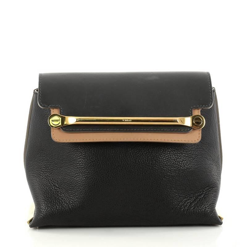 Black Chloe Bicolor Clare Handbag Leather Small