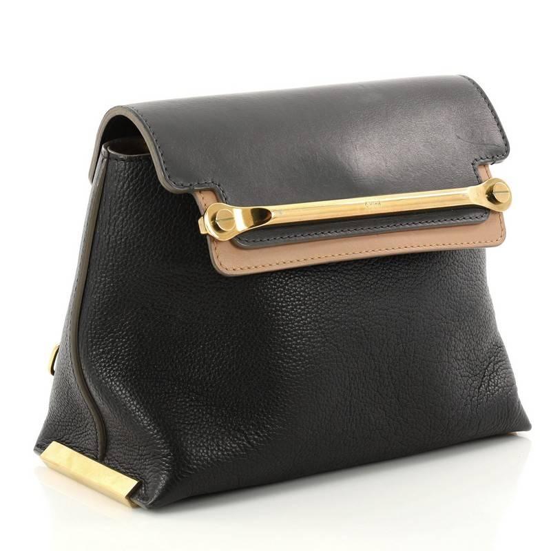 Chloe Bicolor Clare Handbag Leather Small In Good Condition In NY, NY