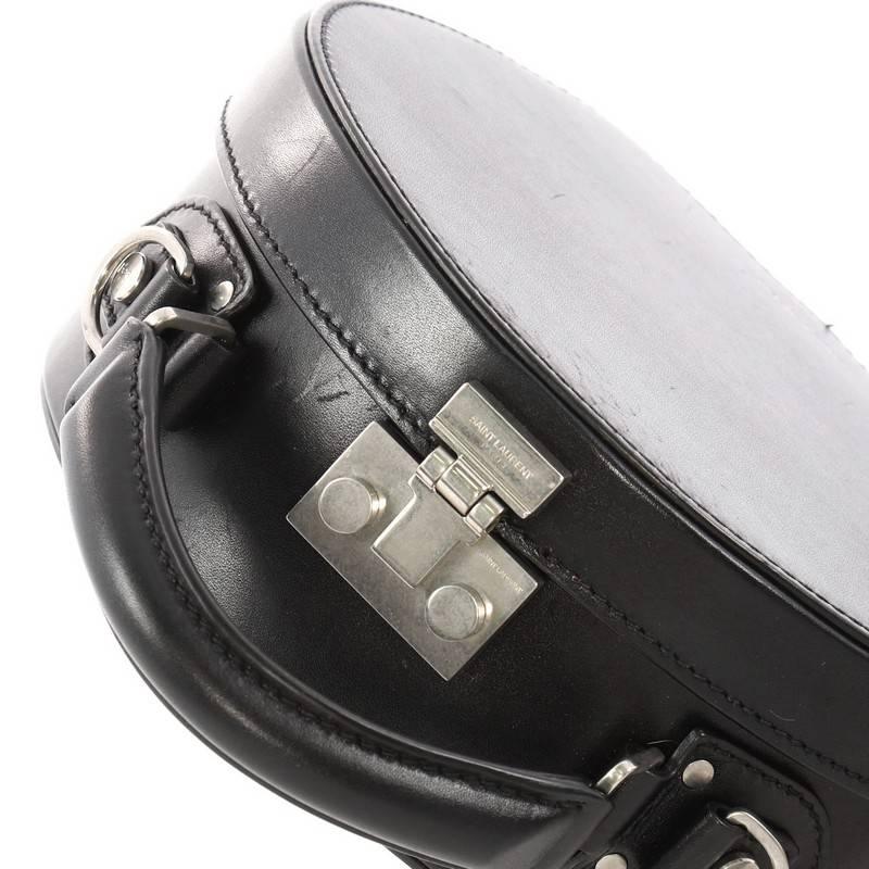 Black Saint Laurent Mica Hatbox Handbag Leather Small