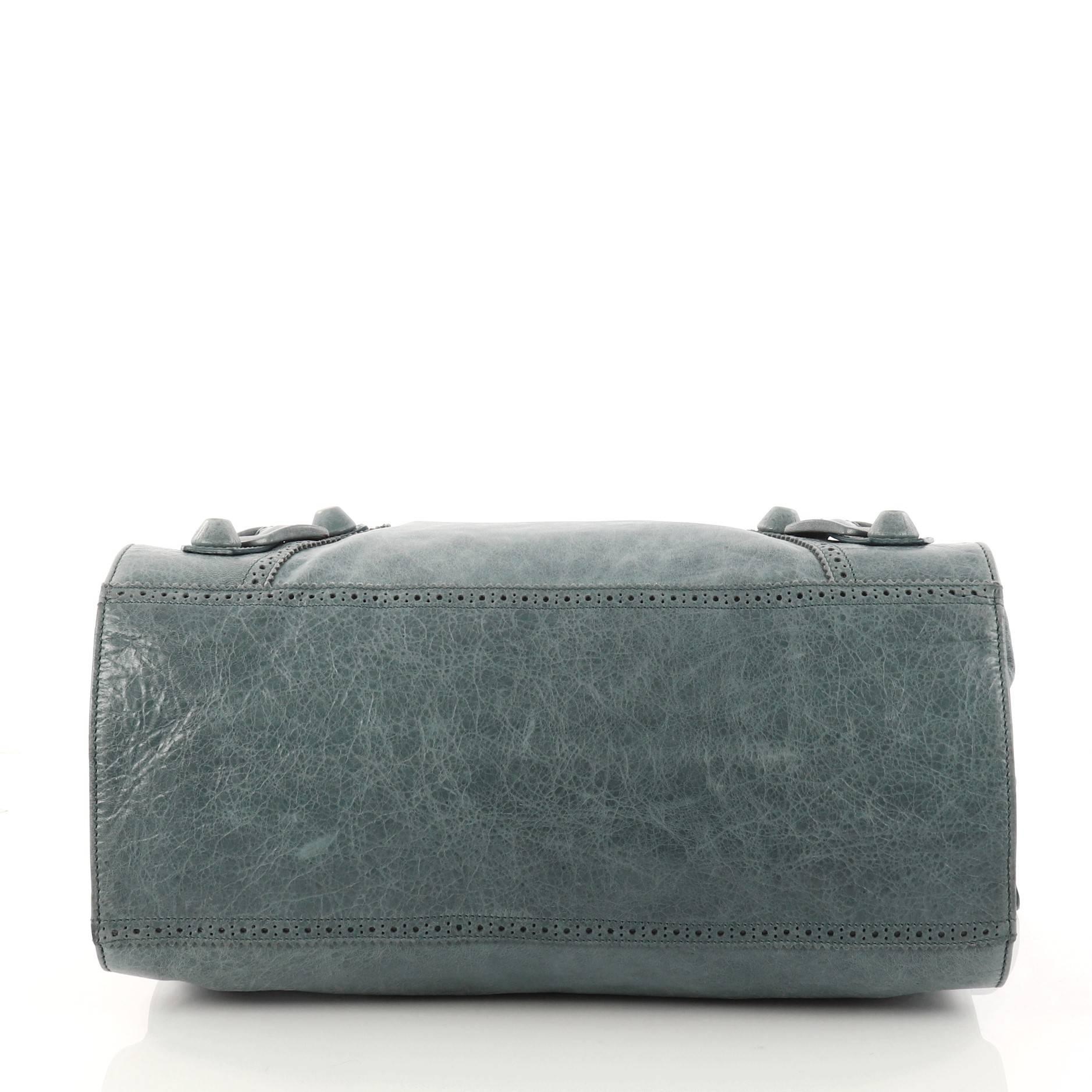  Balenciaga Folder Covered Giant Brogues Handbag Leather In Good Condition In NY, NY