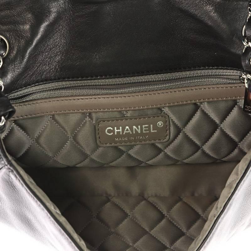 Chanel Madison Flap Bag Leather Medium In Good Condition In NY, NY