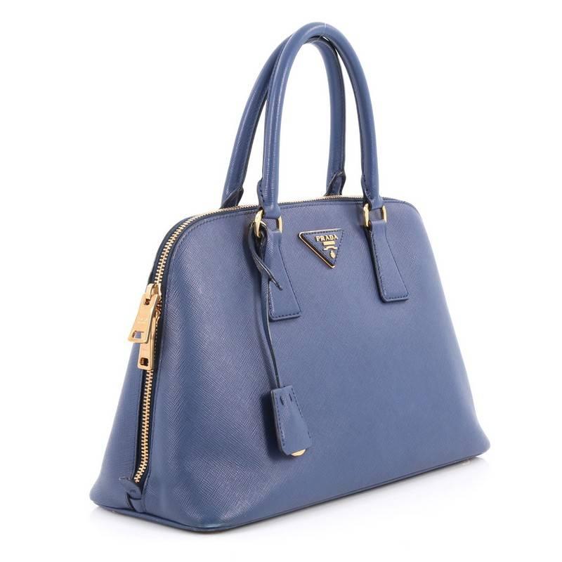 Gray Prada Promenade Handbag Saffiano Leather Medium